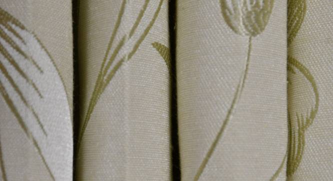 Lilac Window Curtains Set of 2 (Green, 152 x 112 cm  (66" x 44") Curtain Size) by Urban Ladder - Cross View Design 1 - 389773