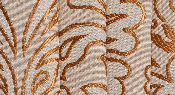 Kitty Window Curtains Set of 2 (Gold, 152 x 112 cm  (66" x 44") Curtain Size) by Urban Ladder - Cross View Design 1 - 389776