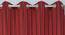 Lindal Window Curtains Set of 2 (Red, 152 x 112 cm  (66" x 44") Curtain Size) by Urban Ladder - Design 1 Side View - 389809