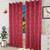 Sayge door curtains set of 2 red lp