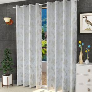 White Curtains Design White Poly Cotton Window Curtain
