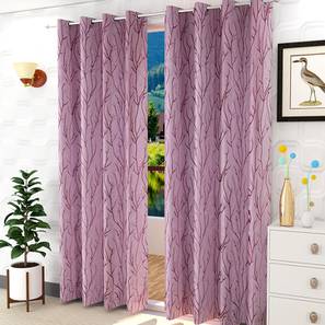 Purple Poly Cotton Window Curtain-image-46