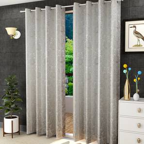 All Decor On Sale Design Sue Door Curtains Set of 2 (White, 112 x 213 cm  (44" x 84") Curtain Size)