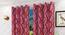 Vedette Window Curtains Set of 2 (Red, 152 x 112 cm  (66" x 44") Curtain Size) by Urban Ladder - Front View Design 1 - 389961