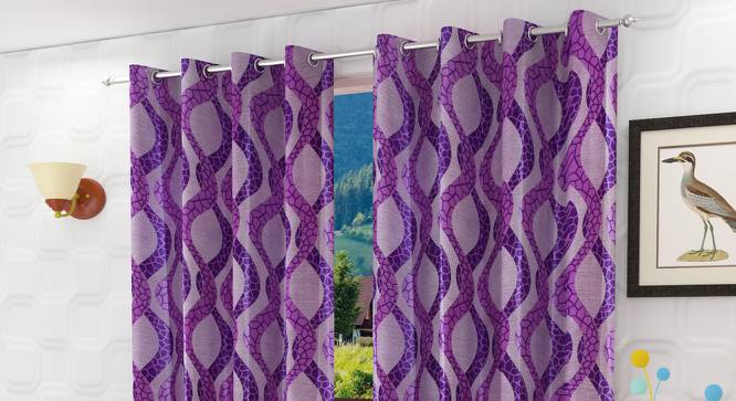Onofrio Window Curtains Set of 2 (Purple, 152 x 112 cm  (66" x 44") Curtain Size) by Urban Ladder - Front View Design 1 - 389964