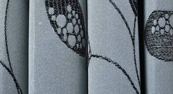 Yolaine Door Curtains Set of 2 (Grey, 112 x 213 cm  (44" x 84") Curtain Size) by Urban Ladder - Cross View Design 1 - 389977