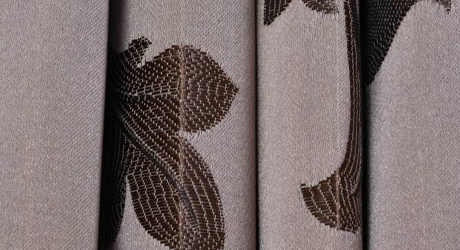 Theo Window Curtains Set of 2 (Brown, 152 x 112 cm  (66" x 44") Curtain Size) by Urban Ladder - Cross View Design 1 - 389980