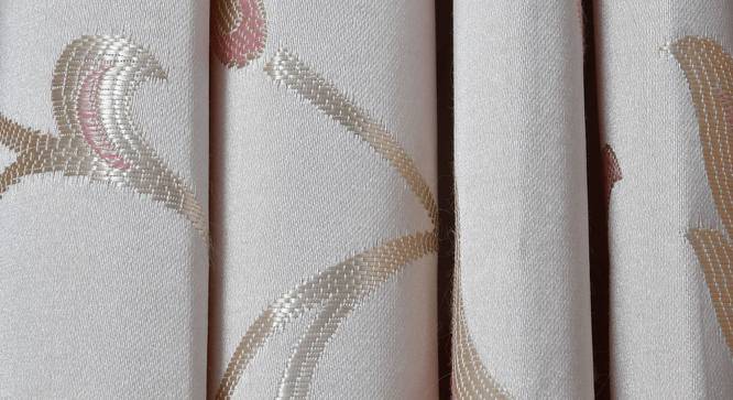 Troy Window Curtains Set of 2 (Pink, 152 x 112 cm  (66" x 44") Curtain Size) by Urban Ladder - Cross View Design 1 - 389986