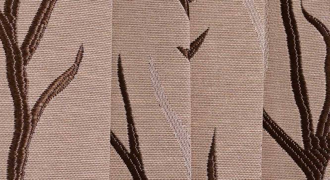 Vernon Window Curtains Set of 2 (Brown, 152 x 112 cm  (66" x 44") Curtain Size) by Urban Ladder - Cross View Design 1 - 390005