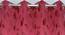 Sayge Window Curtains Set of 2 (Red, 152 x 112 cm  (66" x 44") Curtain Size) by Urban Ladder - Design 1 Side View - 390035