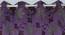 Primrose Window Curtains Set of 2 (Purple, 152 x 112 cm  (66" x 44") Curtain Size) by Urban Ladder - Design 1 Side View - 390058