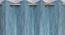 Queenie Door Curtains Set of 2 (Blue, 112 x 213 cm  (44" x 84") Curtain Size) by Urban Ladder - Design 1 Side View - 390077