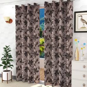 Brown Poly Cotton Door Curtain-image-47
