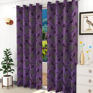 Kids Curtain Design Purple Poly Cotton Door Curtain