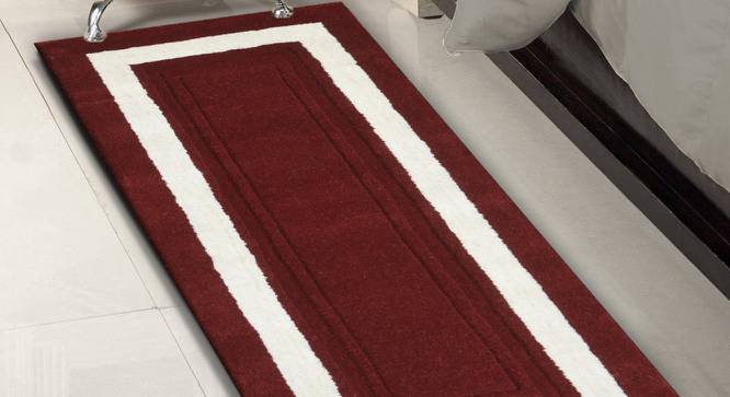 Philbert Runner (Maroon & White) by Urban Ladder - Front View Design 1 - 390221