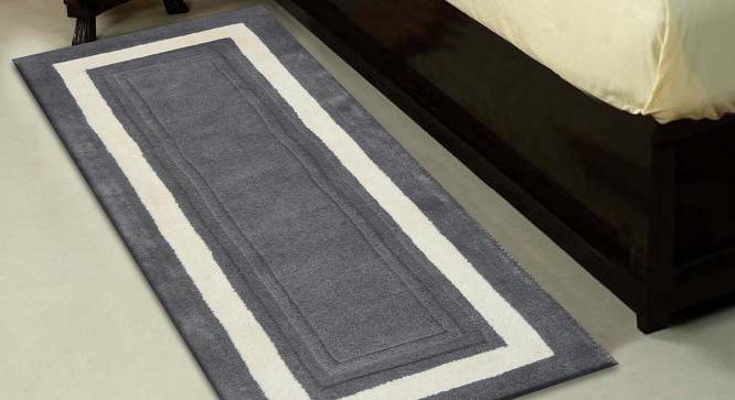 Porter Runner (Grey & White) by Urban Ladder - Front View Design 1 - 390224