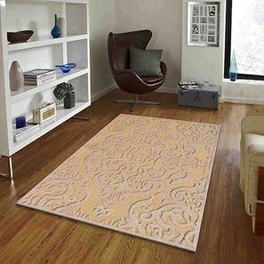 Carpet Collections Design Beige & Gold Traditional Hand Tufted Wool 3 X 5 Feet Carpet