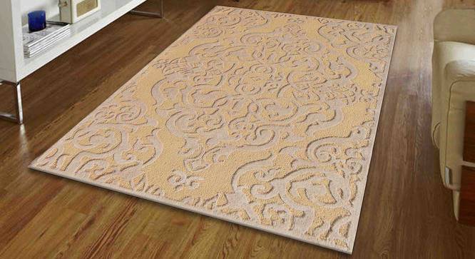 Collins Carpet (Rectangle Carpet Shape, 91 x 152 cm  (36" x 60") Carpet Size, Beige & Gold) by Urban Ladder - Front View Design 1 - 390390