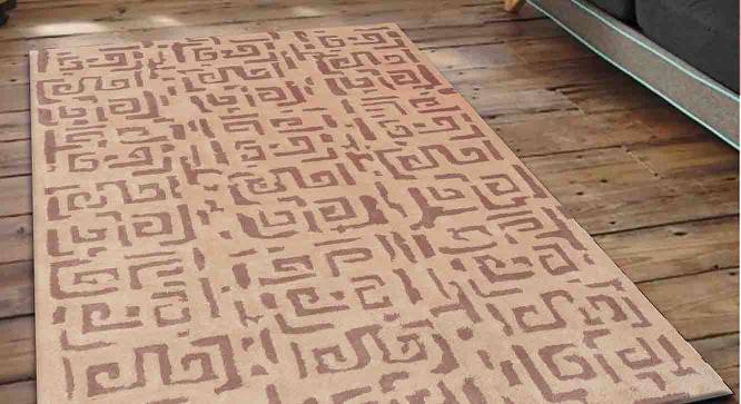 Charli Carpet (Rectangle Carpet Shape, 91 x 152 cm  (36" x 60") Carpet Size, Mouse & Beige) by Urban Ladder - Front View Design 1 - 390409