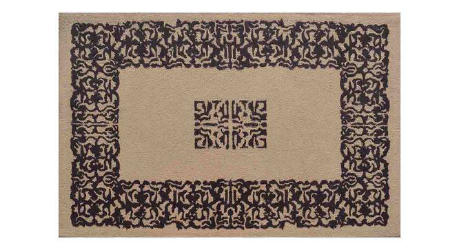 Daniella Carpet (Rectangle Carpet Shape, 91 x 152 cm  (36" x 60") Carpet Size, brown & beige) by Urban Ladder - Cross View Design 1 - 390480