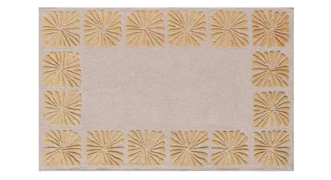 Heaven Carpet (Rectangle Carpet Shape, 91 x 152 cm  (36" x 60") Carpet Size, Beige & Gold) by Urban Ladder - Cross View Design 1 - 390489