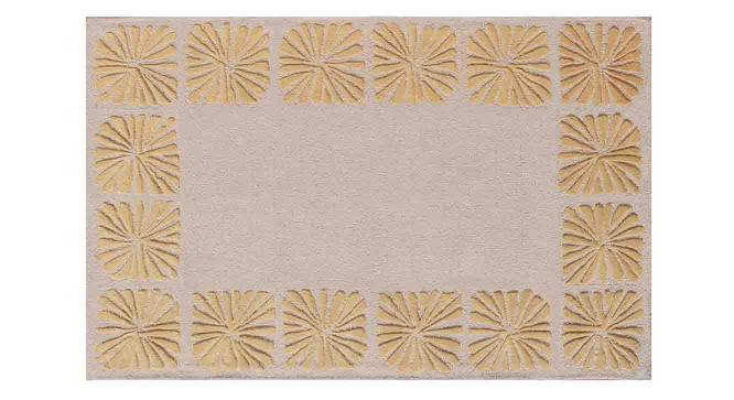 Heaven Carpet (Rectangle Carpet Shape, 91 x 152 cm  (36" x 60") Carpet Size, Beige & Gold) by Urban Ladder - Cross View Design 1 - 390489