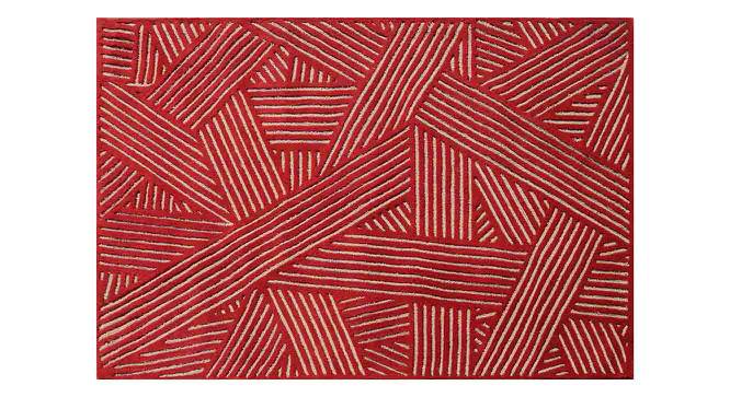 Jacqueline Carpet (Rectangle Carpet Shape, Red & Beige, 152 x 210 cm  (60" x 83") Carpet Size) by Urban Ladder - Cross View Design 1 - 390496
