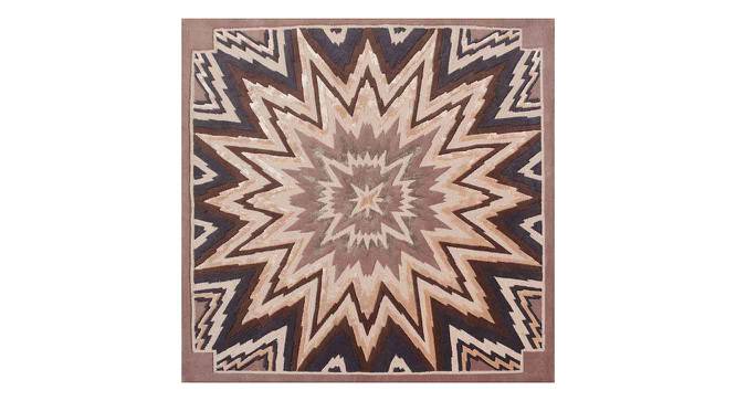 Elliott Carpet (Square Carpet Shape, 244 x 244 cm (96" x 96") Carpet Size, brown & beige) by Urban Ladder - Cross View Design 1 - 390505