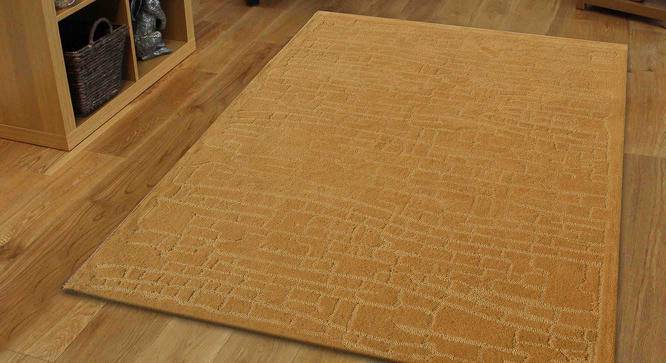 Nylah Carpet (Gold, Rectangle Carpet Shape, 91 x 152 cm  (36" x 60") Carpet Size) by Urban Ladder - Front View Design 1 - 390841
