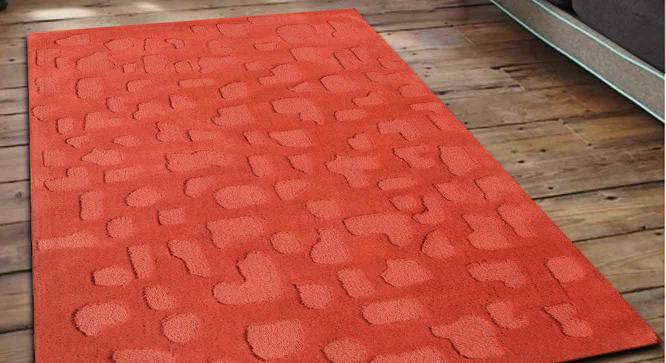 Poppy Carpet (Orange, Rectangle Carpet Shape, 91 x 152 cm  (36" x 60") Carpet Size) by Urban Ladder - Front View Design 1 - 390860