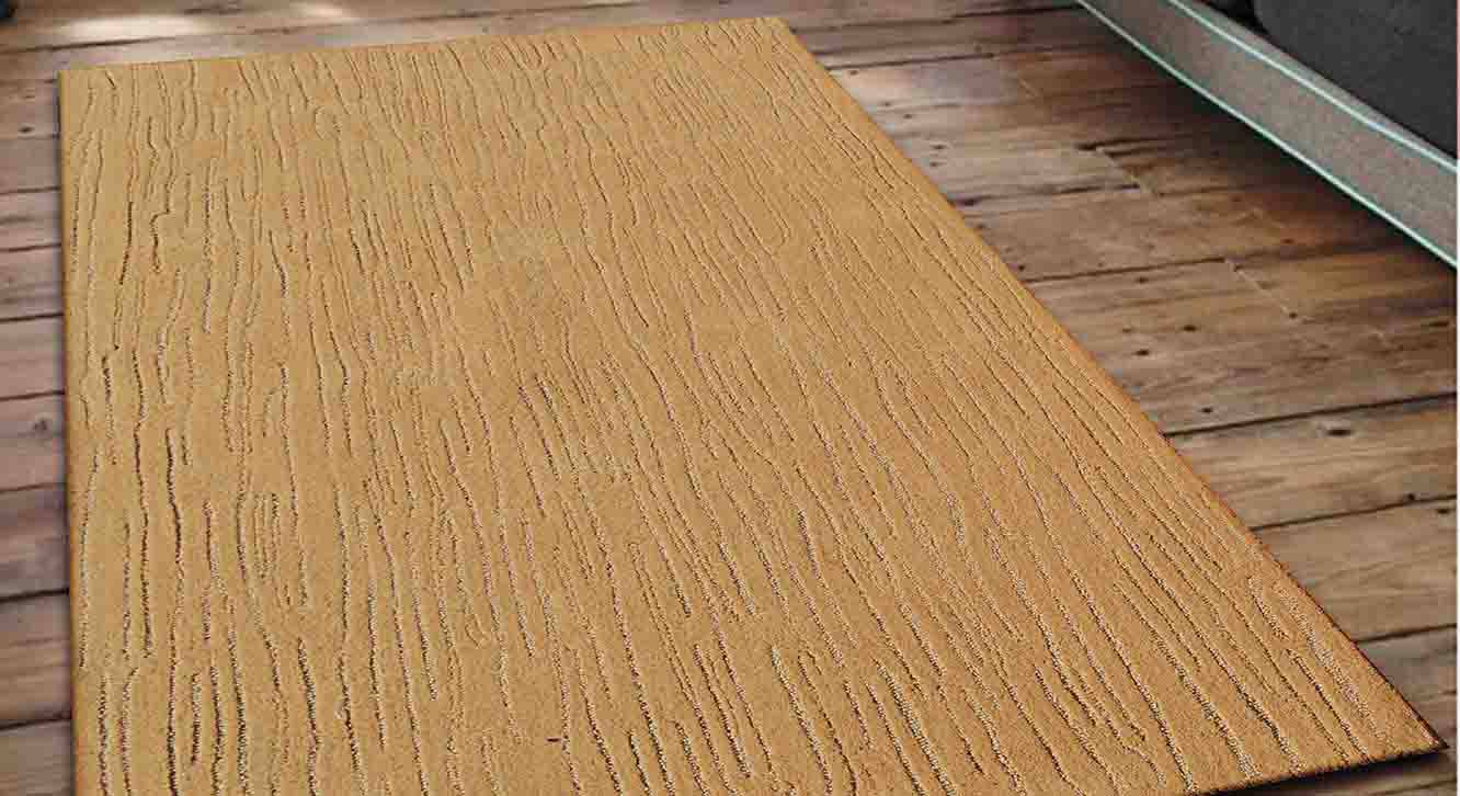 Gold Abstract Hand Tufted Wool 6 X 9 Feet Carpet Urban Ladder