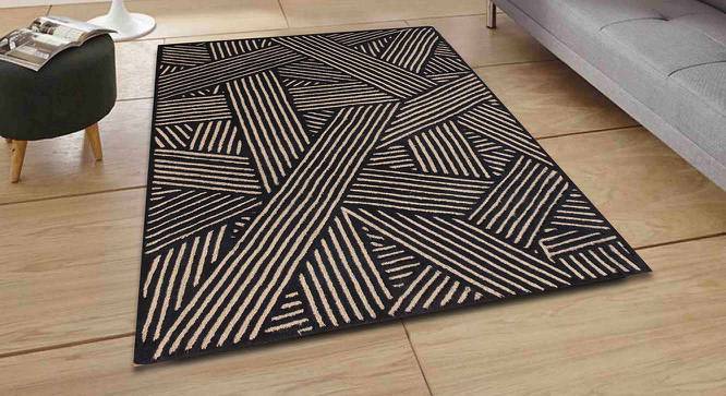 Scarlet Carpet (Rectangle Carpet Shape, 274 x 183 cm  (108" x 72") Carpet Size, Beige & Black) by Urban Ladder - Front View Design 1 - 391194