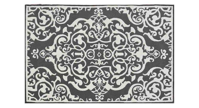 Raelyn Carpet (Rectangle Carpet Shape, 122 x 183 cm  (48" x 72") Carpet Size, Grey & White) by Urban Ladder - Cross View Design 1 - 391314