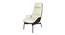 Kieran Lounge Chair (Leatherette Finish, Creme) by Urban Ladder - Rear View Design 1 - 391604