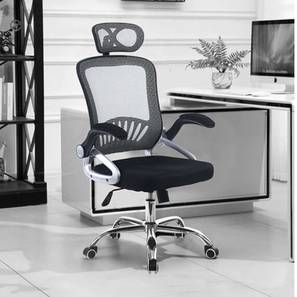 Azazo Design Metta Fabric Study Chair in Grey Colour