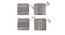Kandu Coasters Set of 4 (Grey) by Urban Ladder - Front View Design 1 - 392041