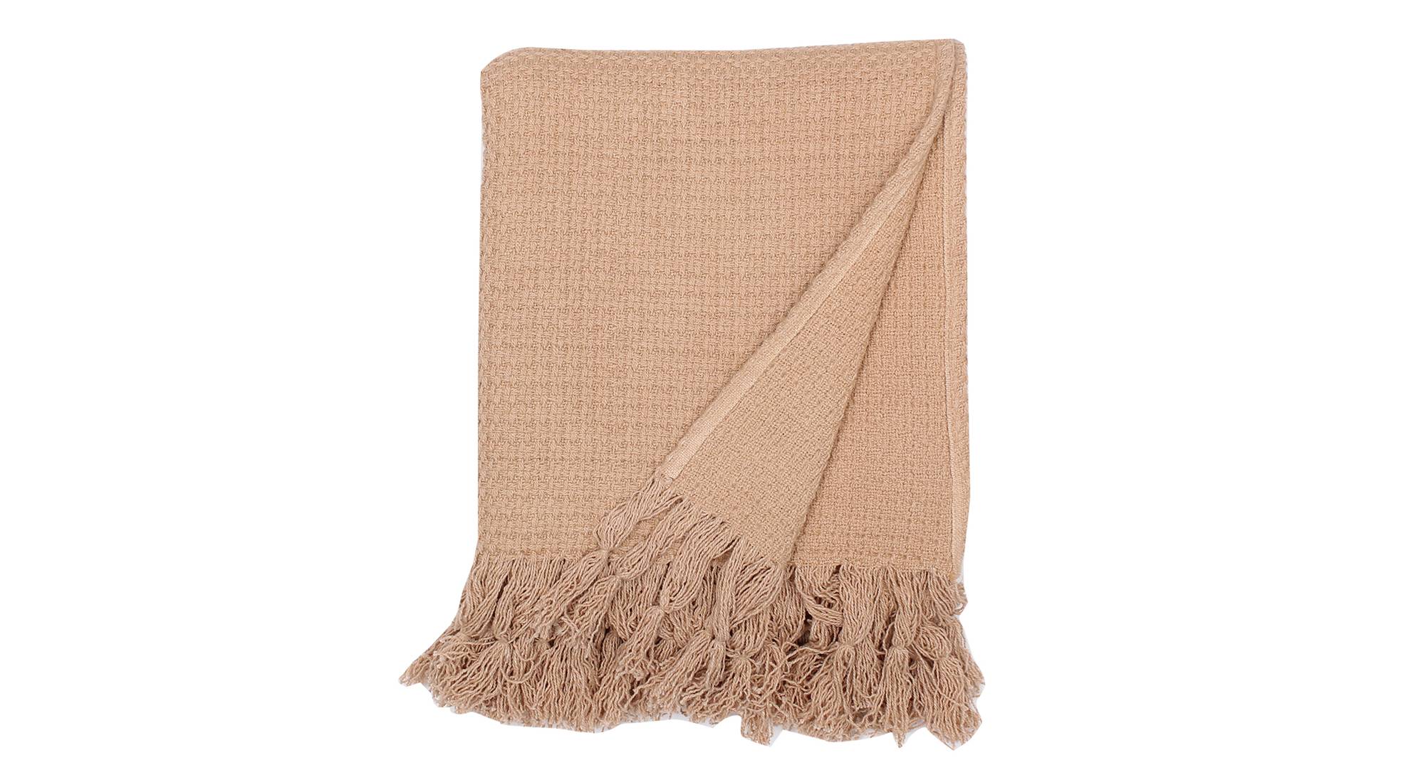Beige Cotton Throw Urban Ladder