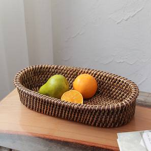 Serveware Design Miri Basket (Medium Size, Natural & Brown)