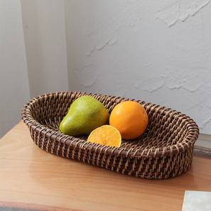 Cane Design Miri Basket (Small Size, Natural & Brown)