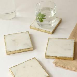 Tablewares Design Scallops Coasters Set of 4 (White)