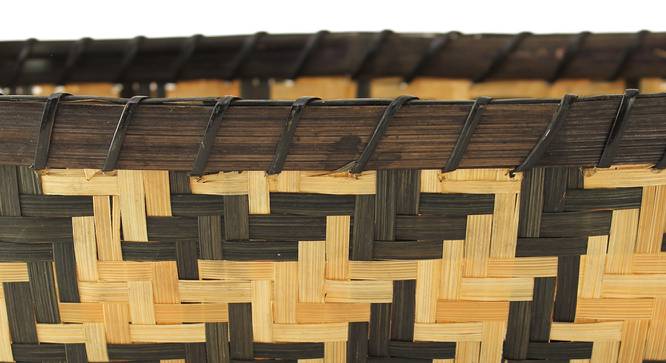Venu Basket (Natural & Black) by Urban Ladder - Cross View Design 1 - 392449