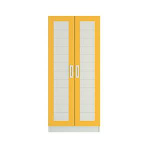 adona wood pvt. ltd Carmila Engineered Wood 2 Door Kids Wardrobe in Mango Yellow Colour-picture-24
