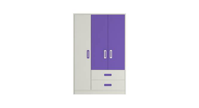 Cecelia Wardrobe (Matte Laminate Finish, Ivory - Lavender Purple) by Urban Ladder - Cross View Design 1 - 392477