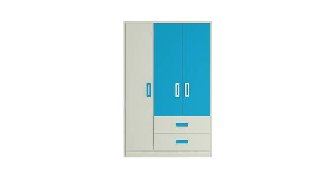 Cecelia Wardrobe (Matte Laminate Finish, Ivory - Azure Blue) by Urban Ladder - Cross View Design 1 - 392478