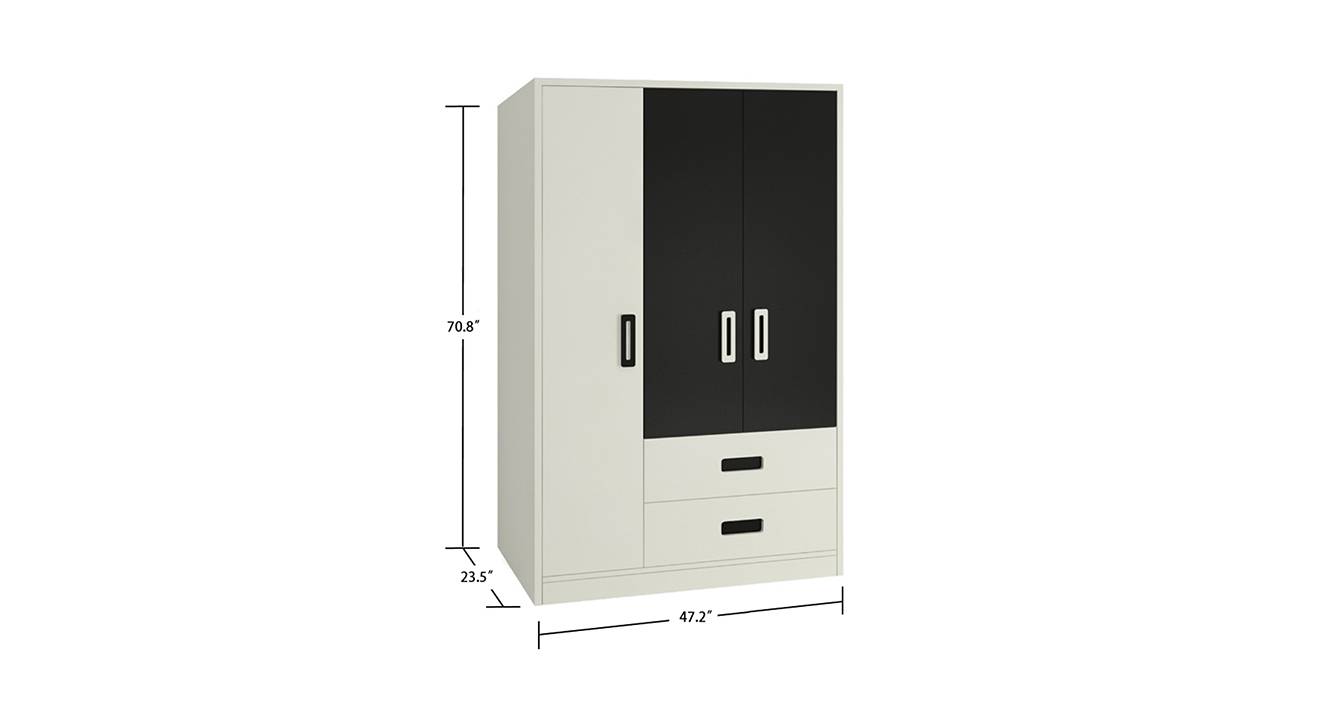 Abby wardrobe ivory carbon black 6
