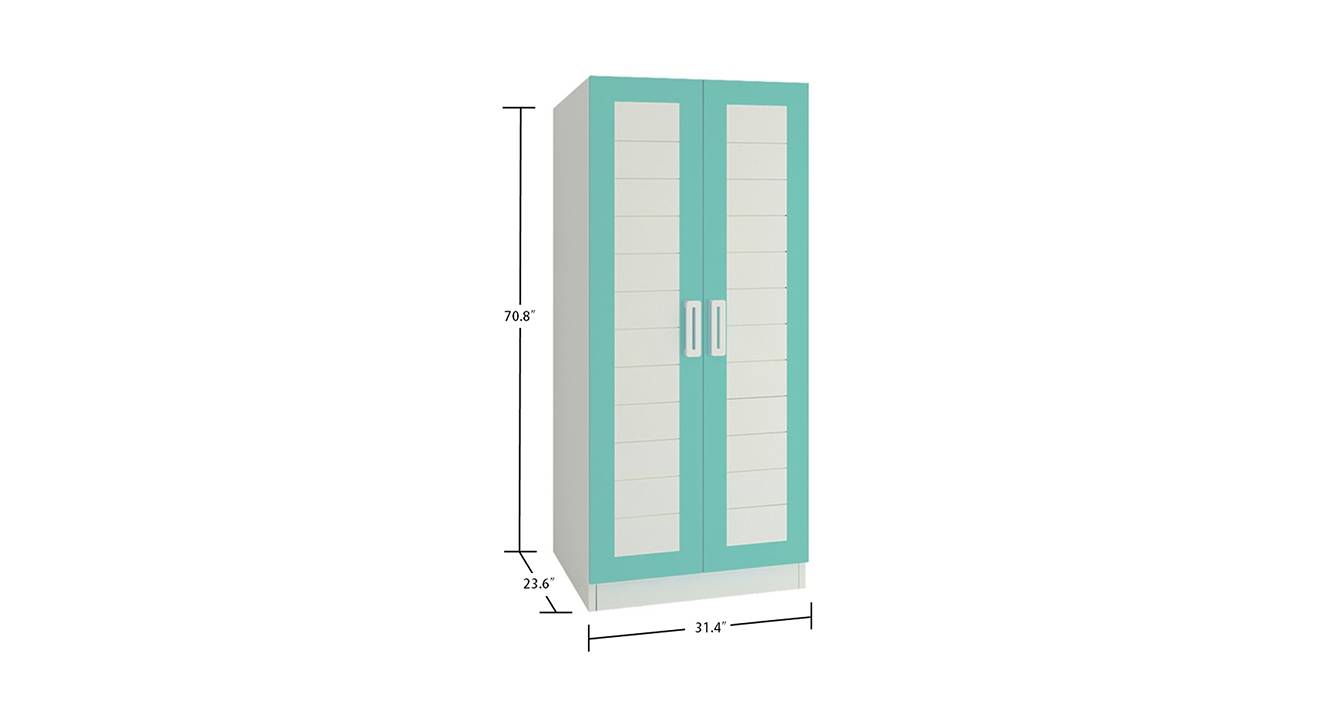Adelina kids wardrobe misty turquoise 6