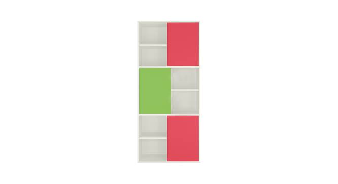 Itzel Bookshelf cum Storage Unit (Matte Laminate Finish, Strawberry Pink - Verdant Green) by Urban Ladder - Cross View Design 1 - 392571