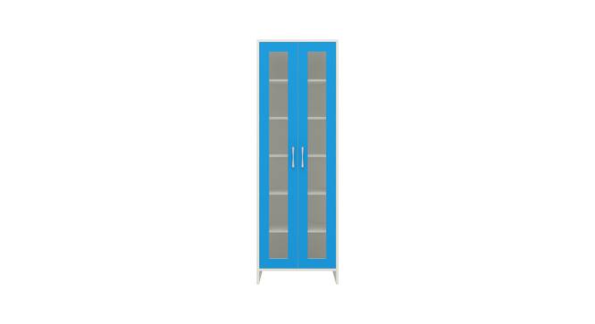 Jazlyn Bookshelf cum Storage Unit (Matte Laminate Finish, Azure Blue) by Urban Ladder - Cross View Design 1 - 392579
