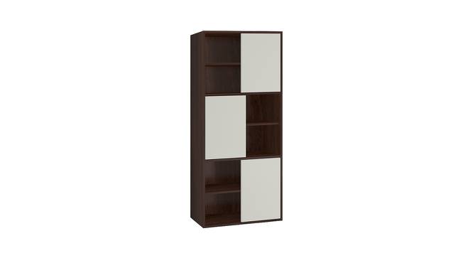 Malani Bookshelf cum Storage Unit (Matte Laminate Finish, Ivory - Coffee Walnut) by Urban Ladder - Front View Design 1 - 392590