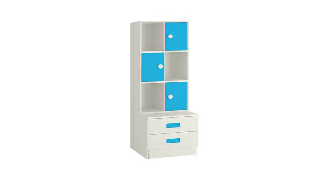 Abby Bookshelf cum Storage Unit (Matte Laminate Finish, Azure Blue) by Urban Ladder - Front View Design 1 - 392594